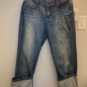 Donna Karen Trendy Cuff Jeans.